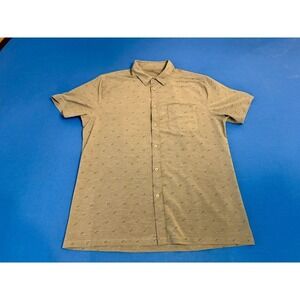 Vuori Bridge Button Down Shirt XL V184 Gray Stretch Performance UPF 30 Moisture